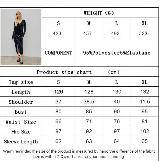 Women's V Neck Long Sleeve Velvet Bodycon Midi Dress Glitter Ruched Cocktail Party Dresses