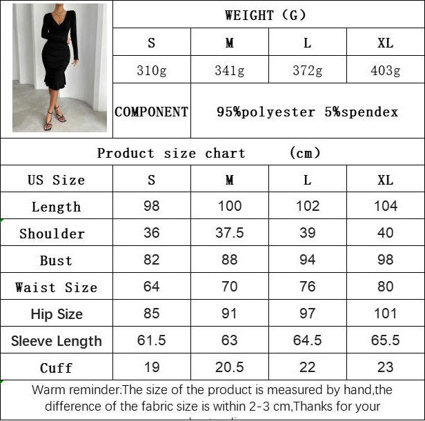 Women's Wrap V Neck Long Sleeve Ruched Ruffled Cocktail Party Bodycon Midi Dress