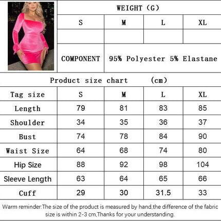 Women's Sexy Bodycon Square Neck Long Sleeve Velvet Split Elegant Party Mini Dresses