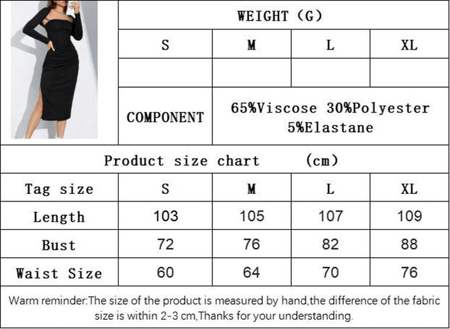 Women's 2 Piece Outfits Slit Bodycon Midi Tube Dress with Long Sleeve Bolero Shrugs