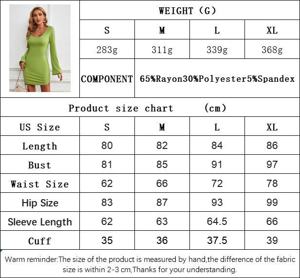 Womens Sexy Backless Mini Dress Long Sleeve Scoop Neck Bodycon Cocktail Dresses
