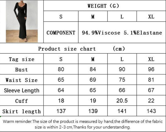 Women Sexy Long Sleeve Dress Tie Deep V Neck Bodycon Party Club Backless Maxi Dresses
