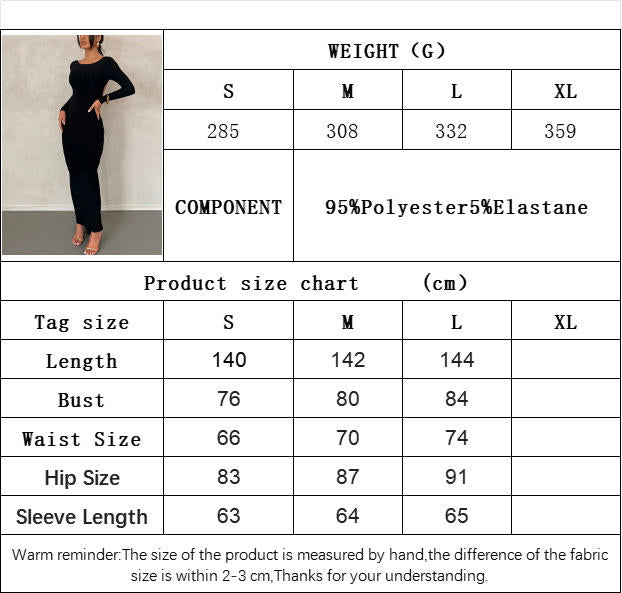 Womens Long Sleeve Crew Neck Maxi Dress Sexy Backless Bodycon Party Club Dresses