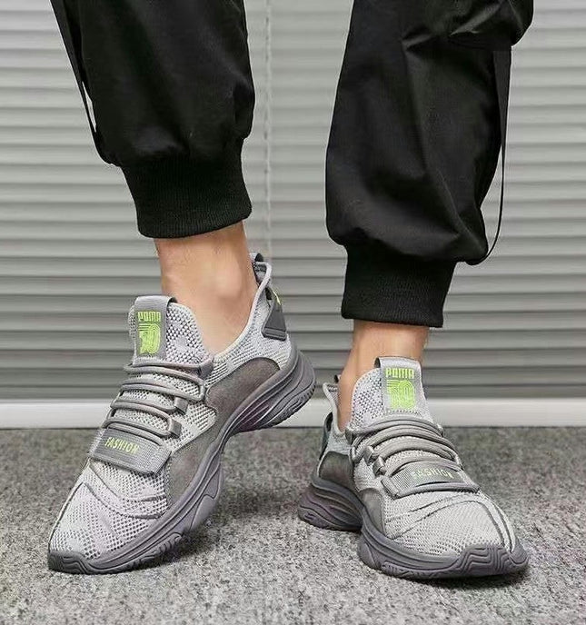 Men's Running Fashion Sneakers Lightweight Breathable Lace Up Casual Shoes