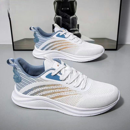 Men Trainers Shoes Fashion Mesh Lace Up Casual Shoes-for Outdoor Hiking Walking
