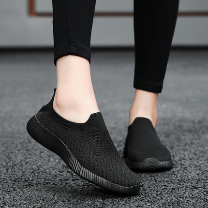 Women's Sport Casual Walking Shoes Antislip Out Soft Sole Breathable Slip On Shoes