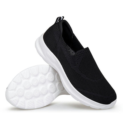 Womens Walking Flat Shoes Lightweight Jogging Work Casual Comfy Slip-On Shoes
