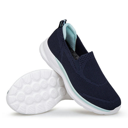 Womens Walking Flat Shoes Lightweight Jogging Work Casual Comfy Slip-On Shoes
