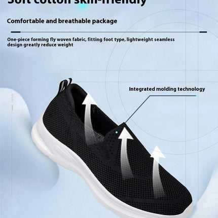 Womens Walking Flat Shoes Lightweight Jogging Work Casual Comfy Slip-On Shoes