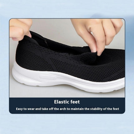 Womens Walking Flat Shoes Lightweight Jogging Work Casual Comfy Slip-On Shoes