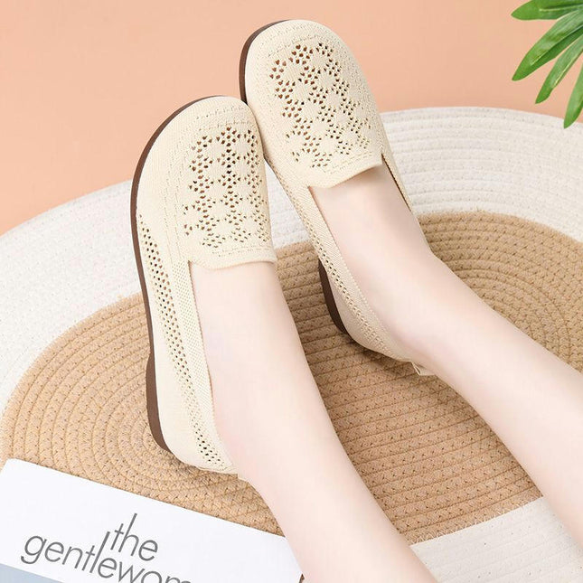 Women Comfortable Arch Support Non-Slip Lightweight Breathable Flat Slip On Shoes