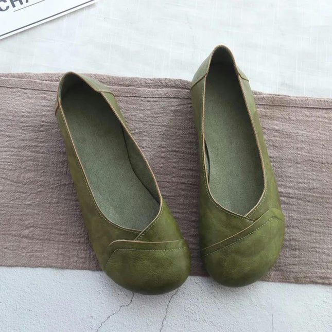 Women's Flats Round Toe Comfort Light Weight Slip On Walking Shoes