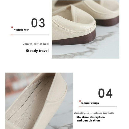 Flat Shoes for Women Casual Fabric Lightweight Dressy Slip-On Shoes