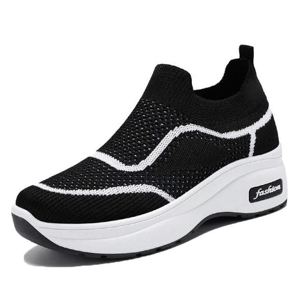Fashion for Women's Orthopedic Slip On Shoes Leisure Breathable Wedge Outdoor Shoes