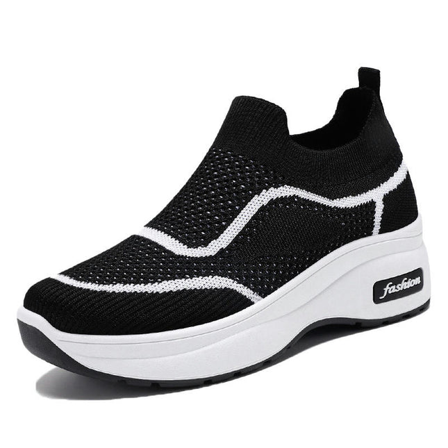 Fashion for Women's Orthopedic Slip On Shoes Leisure Breathable Wedge Outdoor Shoes