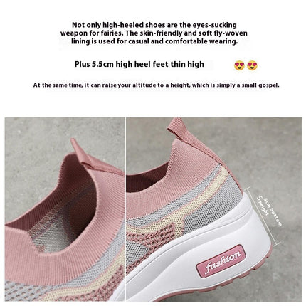 Fashion for Women's Orthopedic Slip On Shoes Leisure Breathable Wedge Outdoor Shoes