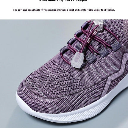 Womens Leisure Breathable Outdoor Trainer Mesh Running Fashion Slip-On Shoes