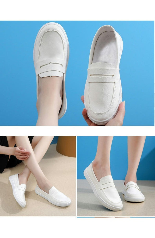Women's Slip-On Walking Shoes-Comfortable Work Driving Nursing Sneakers