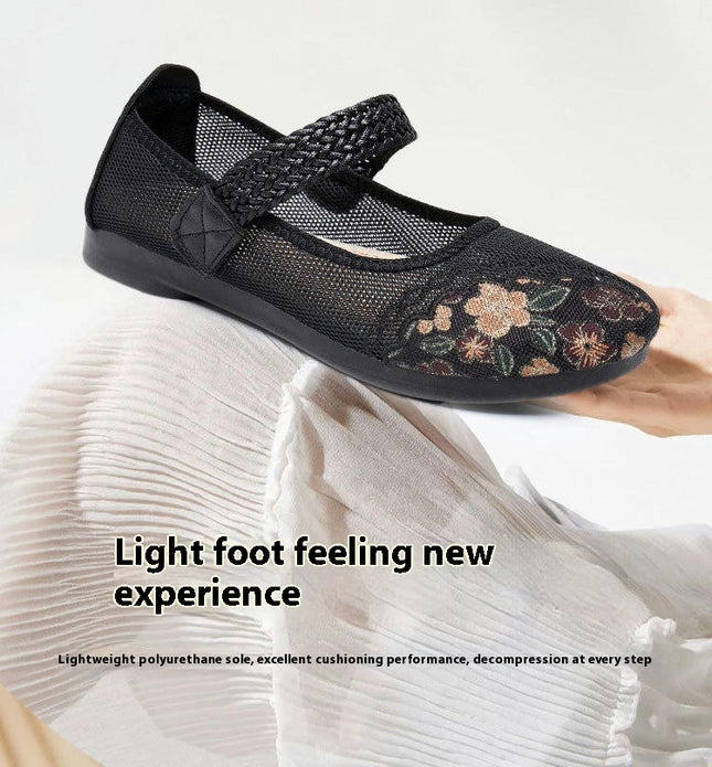 Women's Chinese Traditional National Style Embroidered Shoes Walk Show Shoes