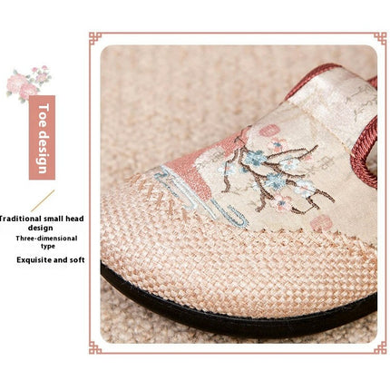 Women's Mesh Ethnic Style Casual Ankle Strap Shoes Chinese Traditional Ancient Style