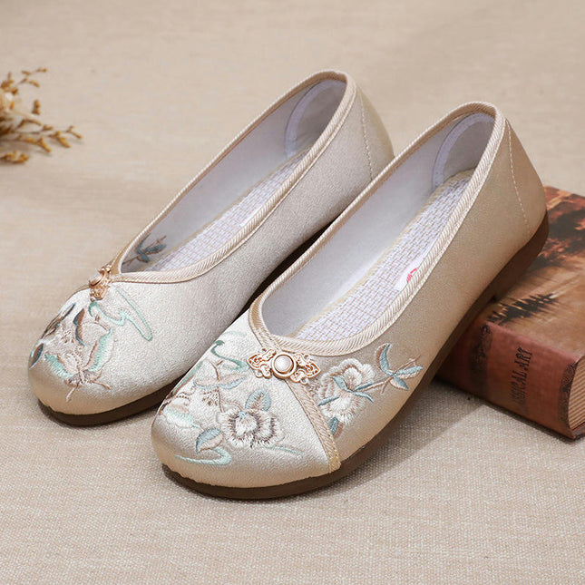 Women's Comfort Soft Flat Round Toe Shoes Slip On Walking Flats Shoes for Woman