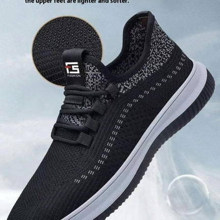 Mens Slip On Shoes Mesh Breathable Lightweight Cushioning Training Athletic Sneakers