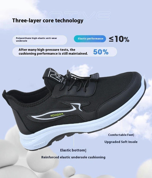 Men's Non Slip Walking Shoes Ultra Light Breathable Casual Fashion Slip On Shoes