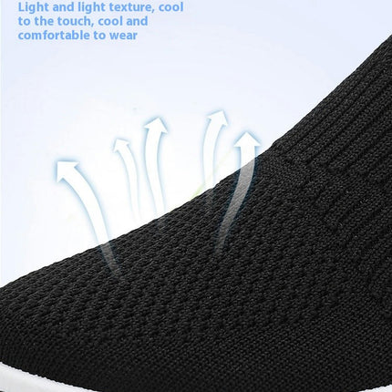 Men's Casual Slip-on Shoes Business Mesh Breathable Walking Shoes Tennis Comfortable Shoes