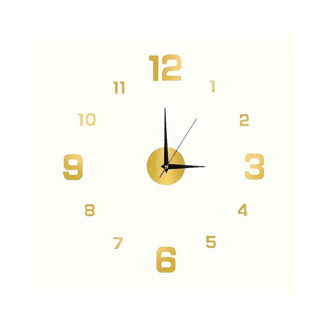 Simple Cover Decorative Clock, Silent Digital Wall Sticker Clock, Creative Self-adhesive Wall Clock