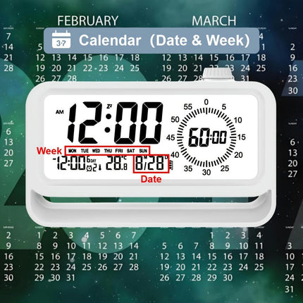 Alarm Clock, Alarm Clock+Timer+Thermometer+Calendar Reminder Alarms, Snooze Mode