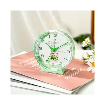 1pc Cartoon Design Alarm Clock, Modern Minimalist Round Tabletop Clock for Home, Office, School