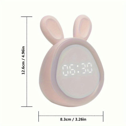 1pc Cute Rabbit Alarm Clock Intelligent Alarm Clock For Home Room Living Room Office Decor