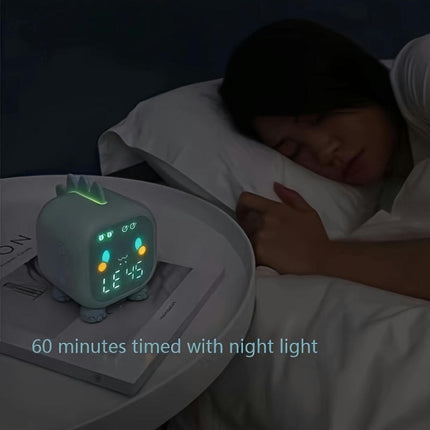 Digital Cartoon Dinosaur Alarm Smart Clock with Adjustable Volume, USB Charging LED Display