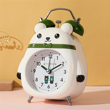 Cute Panda Alarm Clock with Loud Bell - Perfect for Students Christmas Gift, Battery-Powered