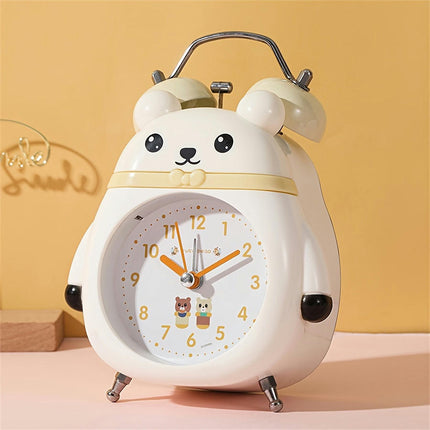 Cute Panda Alarm Clock with Loud Bell - Perfect for Students Christmas Gift, Battery-Powered
