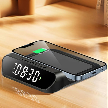 Mobile Phone Wireless Charger 15W LED Simple Clock Luminous Electronic Alarm Clock