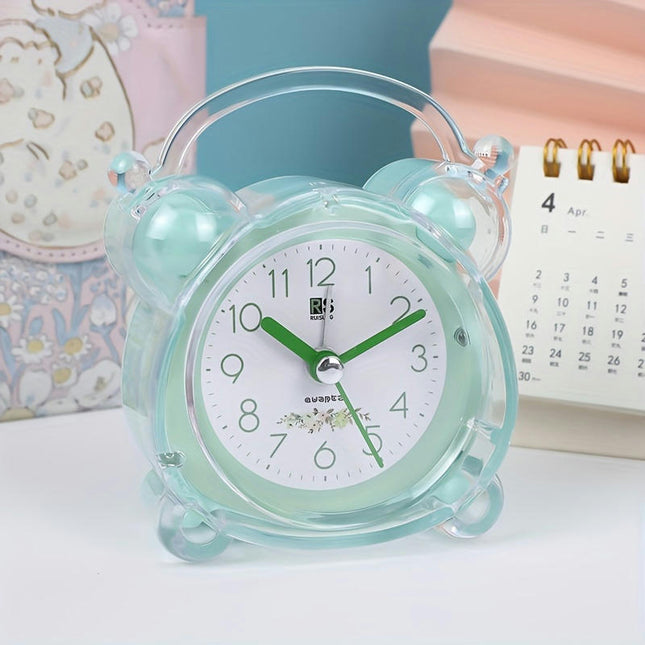 1pc Simple Crystal Alarm Clock Bedside Desk Clock, Student Alarm Clocks For Home Room Living Room Decor