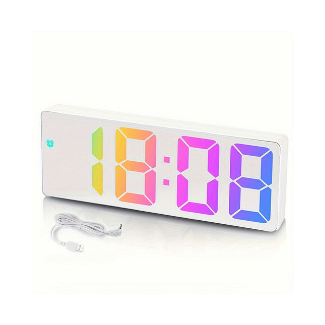 1pc LED Digital Electronic Clock, Bedside Alarm Clock Alarm Clock With Temperature Display, Bedroom Clock