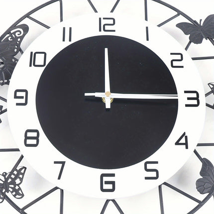 Modern Butterfly Wall-Mounted Clock Quartz Clock Home Living Room Decor