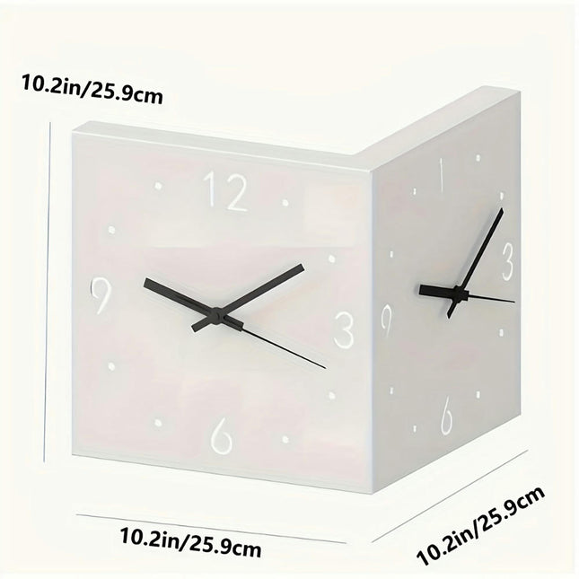 Motion Sensor Backlit Corner Clock Wall Clock Iron Metal Clock Creative Gifts Wall Decorations