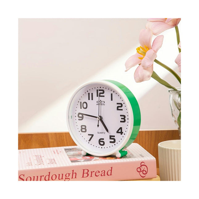 Cartoon-Themed Analog Alarm Clock Silent For Bedroom & Desk, 1 Piece