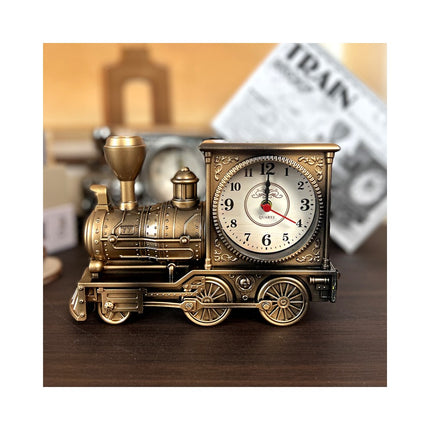 1pc Creative Train Shaped Clock Ornament, Home Wake Up Alarm Clock For Room Living Room Office Decor