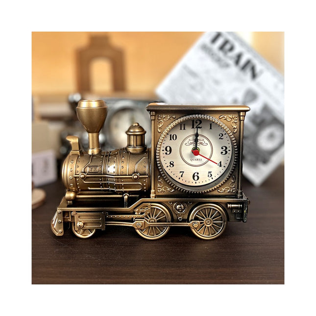 1pc Creative Train Shaped Clock Ornament, Home Wake Up Alarm Clock For Room Living Room Office Decor