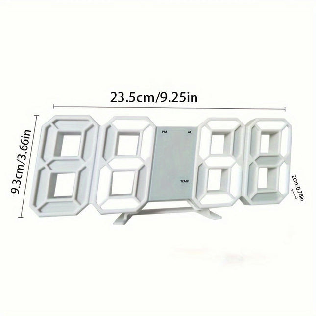 Modern LED Digital Alarm Clock With 3D Display, USB Powered-Perfect For Home Decor