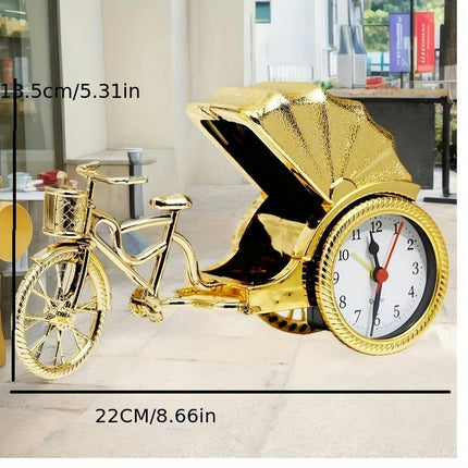 Vintage Tricycle-Shaped Alarm Clock Perfect For Bookshelf, Living Room, Or Cabinet Display