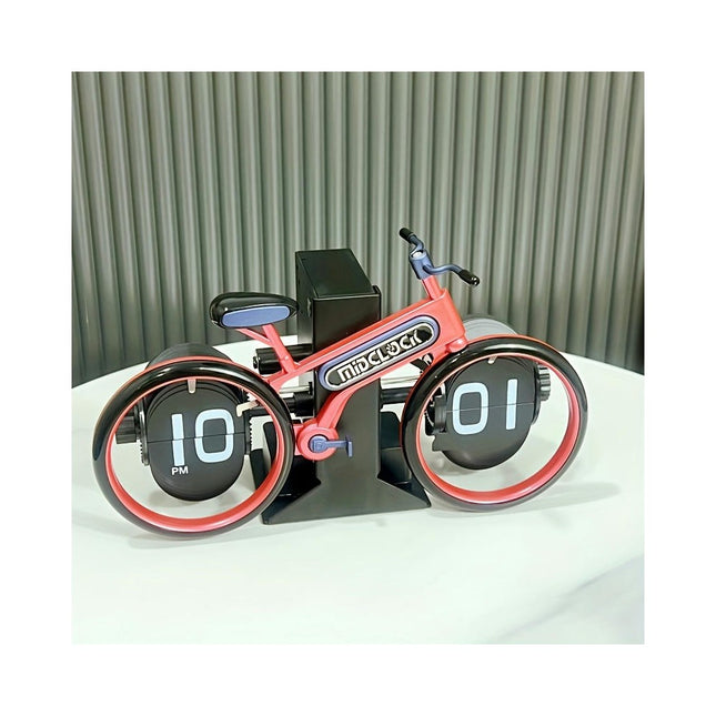 Vintage Motorbike-Inspired Flip Clock-Small Clock For Desk Desk Clock For Home & Office Decor