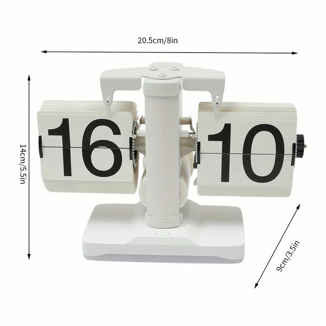 24-Hour Tabletop Flip Down Clock Vintage Digital Flip Clock Built-In LED Light