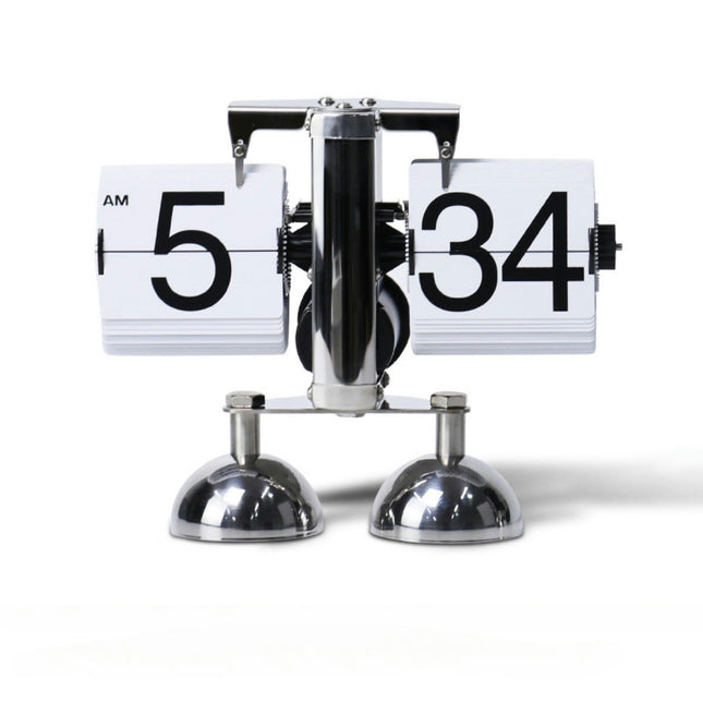 1pc Automatic Page Turning Clock, Desk Flip Digital Clocks, Vintage Home Decor Quartz Clocks