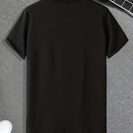 Men's Crew Neck Short Sleeve Sports T-shirt Comfortable and Versatile Suitable for Summer and Spring