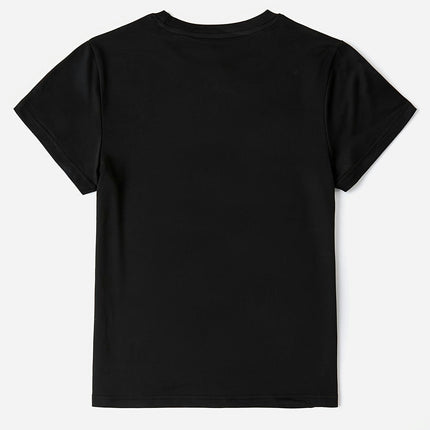 Letter Printed T-shirt Men's Casual Summer and Autumn Slightly Elastic Round Neck T-shirt